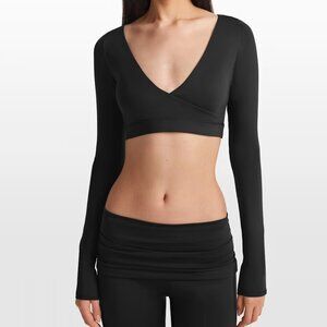 Nike SKIMS Women's Long-Sleeve Wrap Top Size S